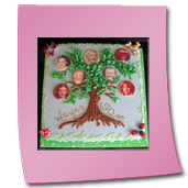 Family Tree 50th Birthday Cake from 60