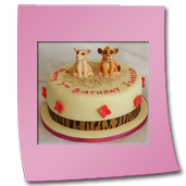 Simba and Nala Birthday Cake from 50